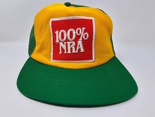 Vintage 100 NRA Snapback Hat New with Tag Mesh Trucker Patch NOS