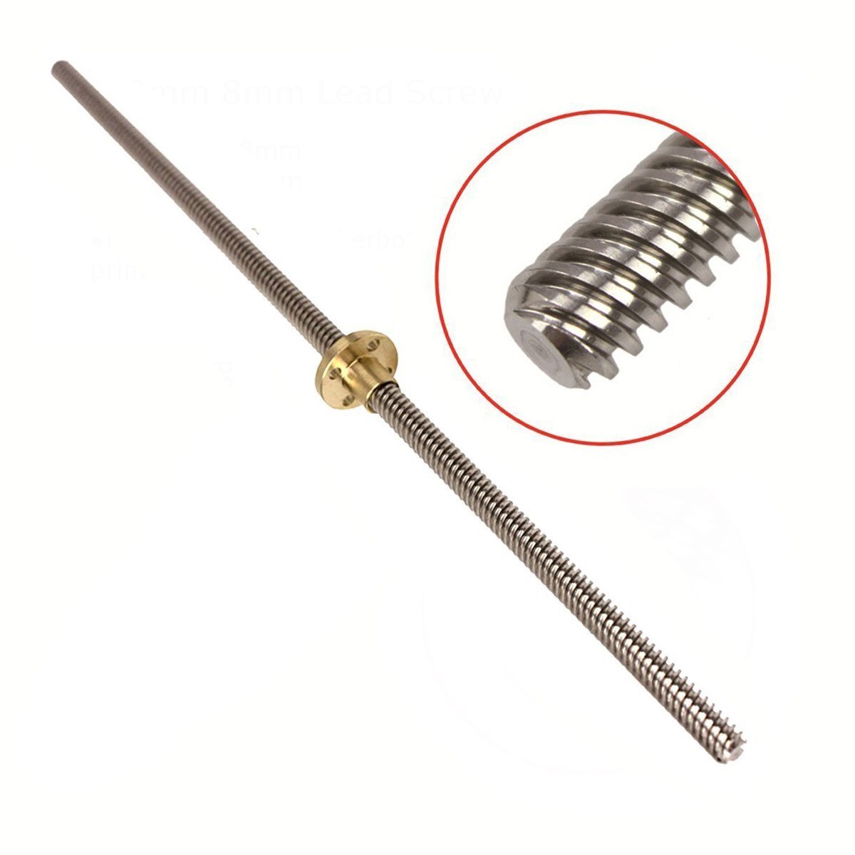 Tr8x8 Tr8x4 Tr8x2 8mm 4mm 2mm Metric Acme Lead Screw Length 2mm