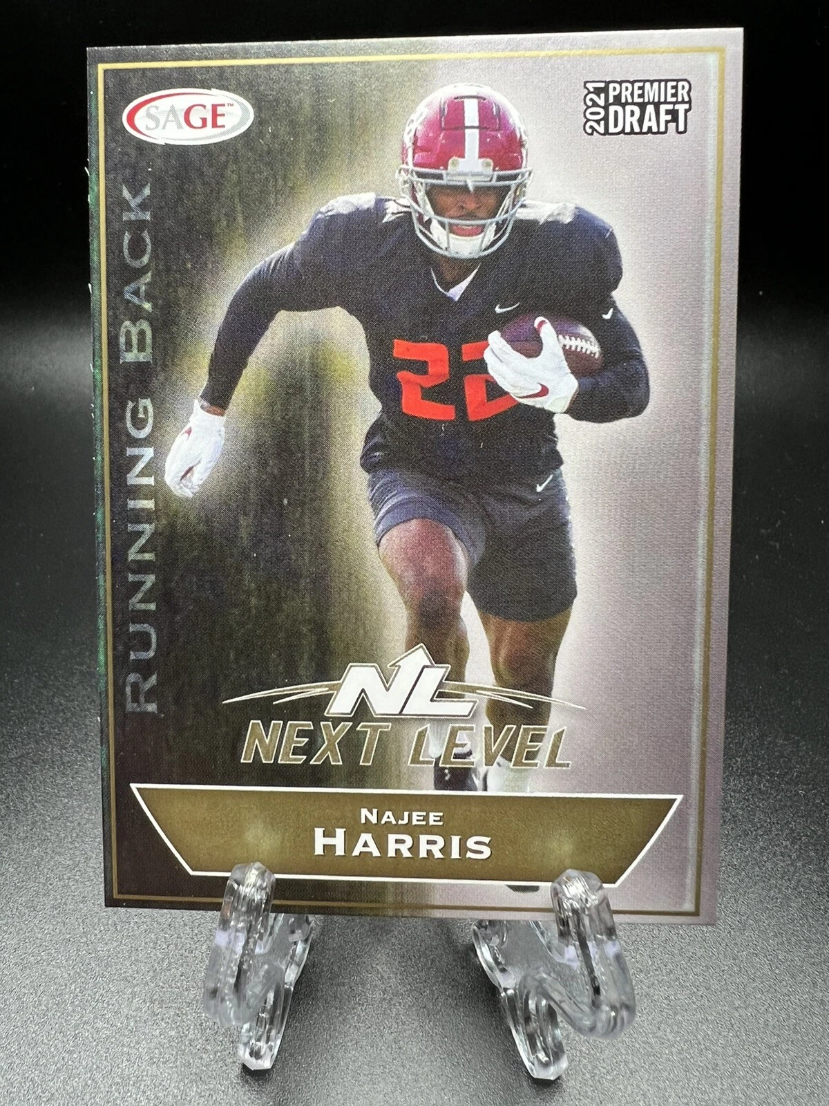 Najee Harris Sage Hit Premier Draft #150 Base