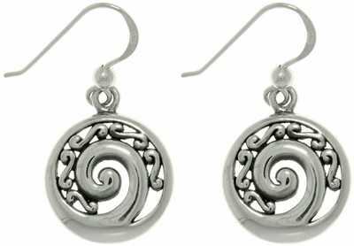 Jewelry Trends Sterling Silver Filigree Spiral Earrings