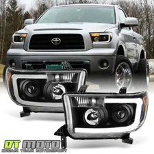 For Black 2007-2013 Toyota Tundra 2008-2017 Sequoia SMD LED Projector Headlights