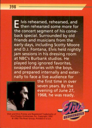 Elvis Collection 92 River Group Trading Card Complete Your Set You Pick 201-400 - Picture 397 of 401