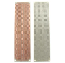 2pc Single Sided PCB Breadboard 5er Layout Proto Prototype Perf Board 4.7x17.9cm