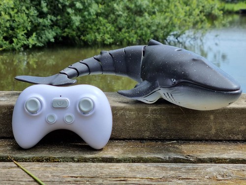 Remote Control Dinosaur Kids Shark Fishing Diving RC Boat LED Spray Water Toy UK - Picture 11 of 24
