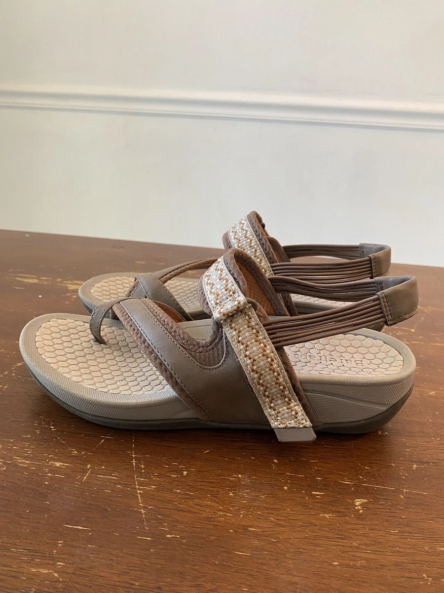 Baretraps Danique Brown Sandal Memory Foam Stretchy Slingback