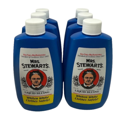 Mrs. Stewart's Bluing Whiten Concentrated Liquid Bluing Whites 6 Pack 8 Fl Oz