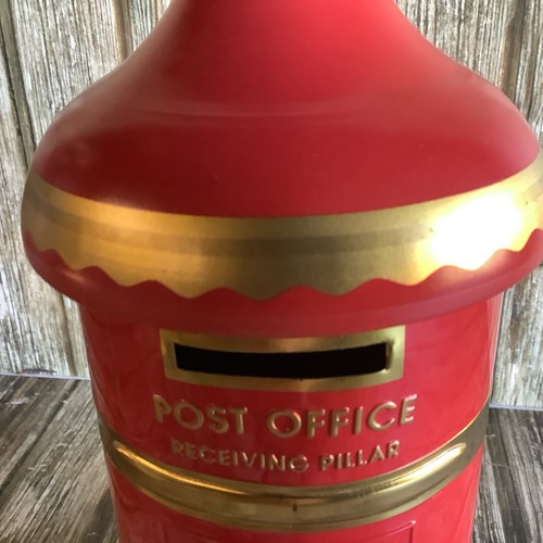 POST OFFICE RECEIVING PILLARD RED TIN SAVINGS MONEY BOX VGC - Picture 10 of 10