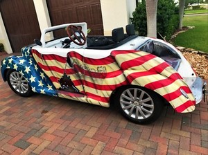 2017 ACG 39 Roadster Golf Cart Custom Street Legal Lsv 4 Passenger stars stripes