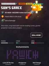 Minecraft Dungeons -Sun's Grace Unique Gilded (Xbox)(PS4)(Switch)(PC)