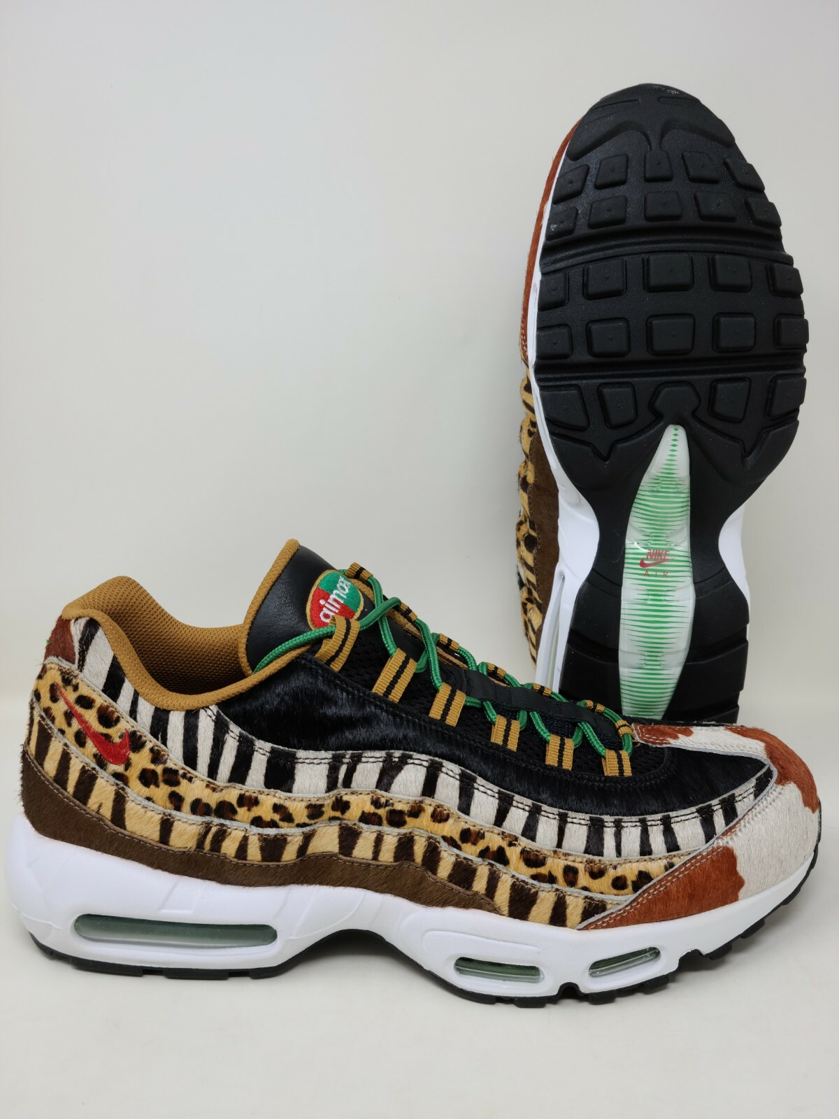 PONY Atmos x Air Max 95 DLX 'Animal Pack' 2018 fondo di magazzino nuovo con scatola uomo taglia 14 con