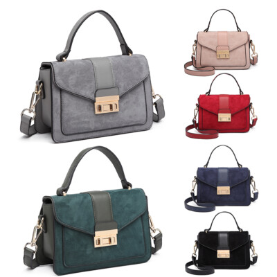  PU Leder Damen Medium Umhängetasche Handtasche Crossbody Tasche