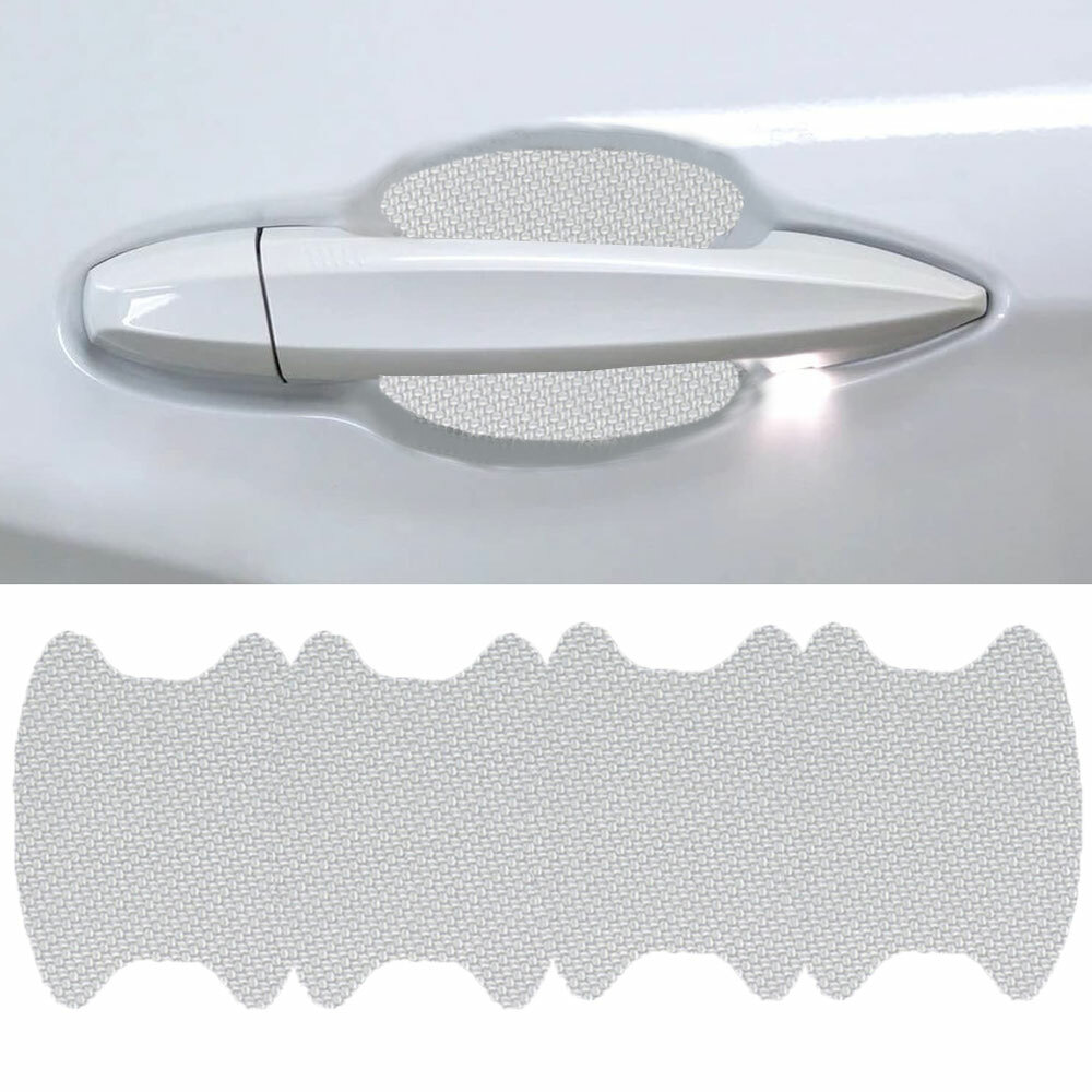 4x Carbon Fiber Car Door Handle Protector Film Anti Scratch Sticker