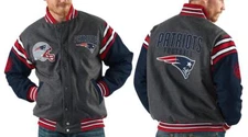 New England Patriots NFL Men's G-III "Edge" Reversible Wool Jacket