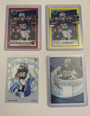 4 Rookie Card Lot 2020 CeeDee Lamb Donruss, and Zenith Dallas Cowboys