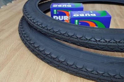 DURO Two (2) Beach Cruiser 26x2.125 Bicycle Tires & Inner tubes Diamond All Black New