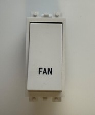 Tenby 2023 Grid switch 20A Double Pole Engraved FAN