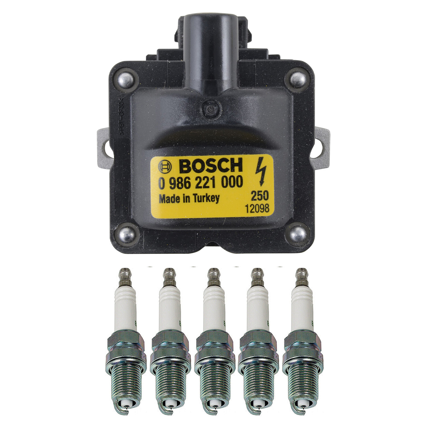 Bosch Ignition Coil NGK 5 G-Power Spark Plug Kit For 80 90 100 S60 C70 XC70 L5