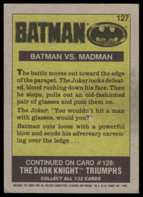 Batman vs. Madman Joker 1989 Topps Batman Movie #127 | eBay