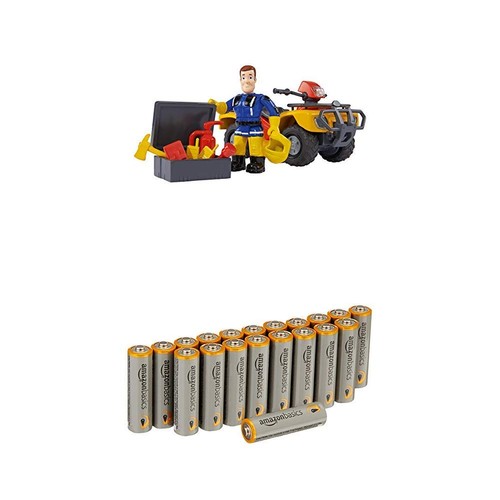 Simba 109257657 - Feuerwehrmann Sam Mercury-Quad mit Figur und Zubehör mit Amazo