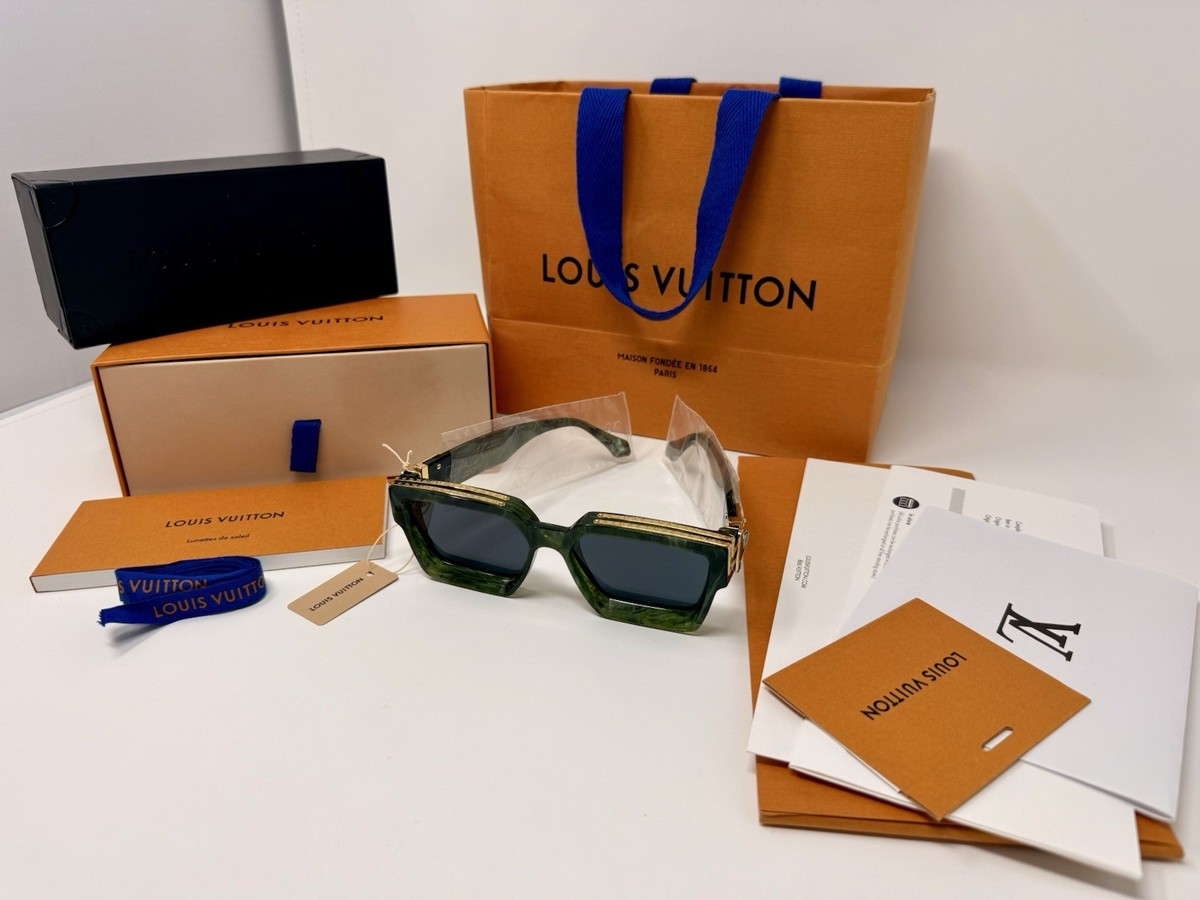NEW LOUIS VUITTON MILLIONAIRE 1.1 SUNGLASSES RARE GREEN  display picture 3