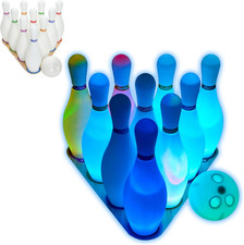 Light up Bowling Set Indoor LED Bowling Game for Kids, Families, and Parties