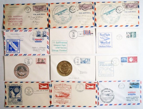 Nice 1930s-60s Lot of 155 US Air Mail FF First Flight Covers w/ Cachets - Picture 8 of 14