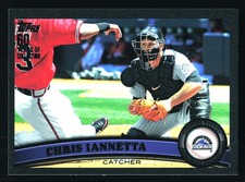 Chris Iannetta Colorado Rockies 2011 Topps Black #560 SN /60