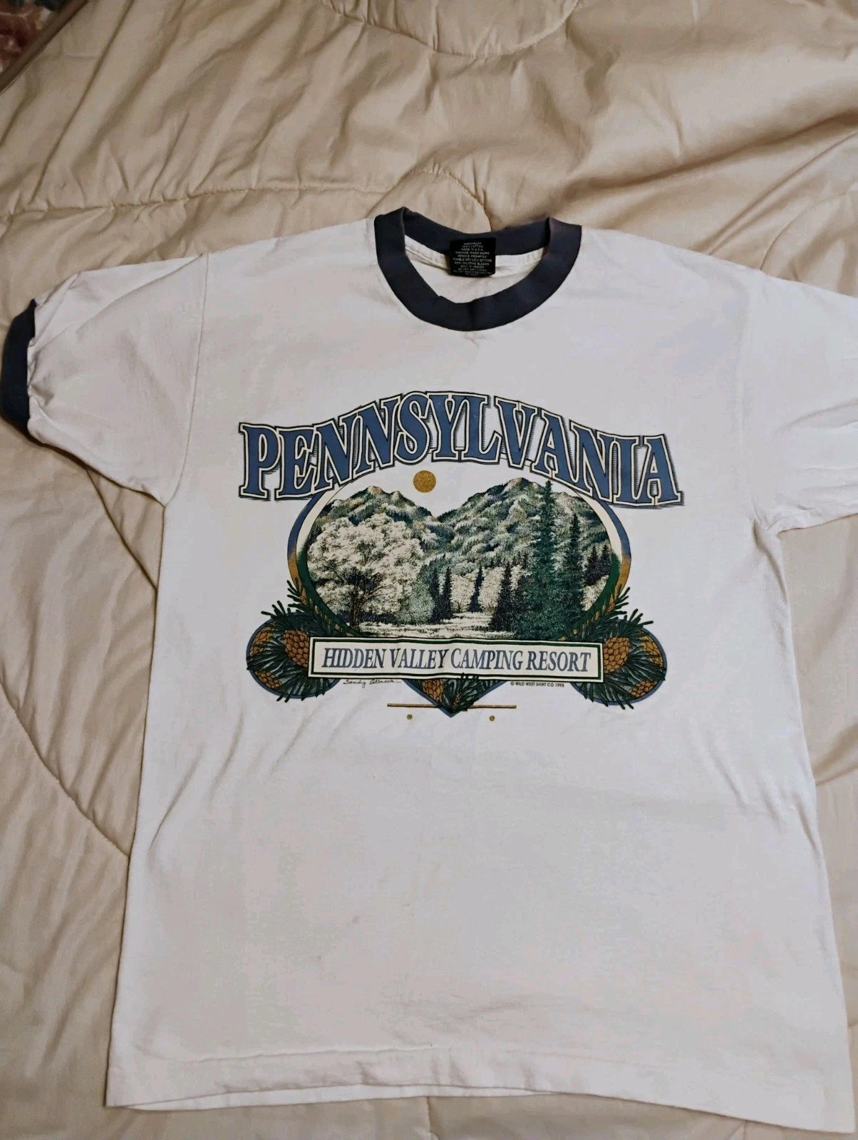 VTG 1995 Pennsylvania T-Shirt Hidden Valley Camp Site Size M Wild West Shirts