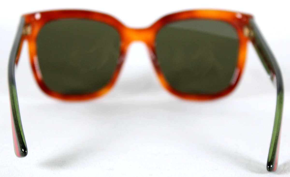 Gucci gg0034s sq acetate frame glitter temples Gucci Acetate Square Frame Web Glitter Sunglasses GG0034SN  main image 2