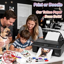 Welacer Printable Tattoo Paper Inkjet 8.5x11" 8 Sheets Custom Transfers