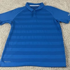 Nike Polo Shirt Men’s M Short Sleeve Mesh Zonal Cooling Golf Performance 205