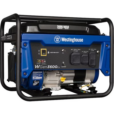 Westinghouse WGen3600cv Recoil Start 4650 / 3600 -Watt Gasoline Single fuel Port