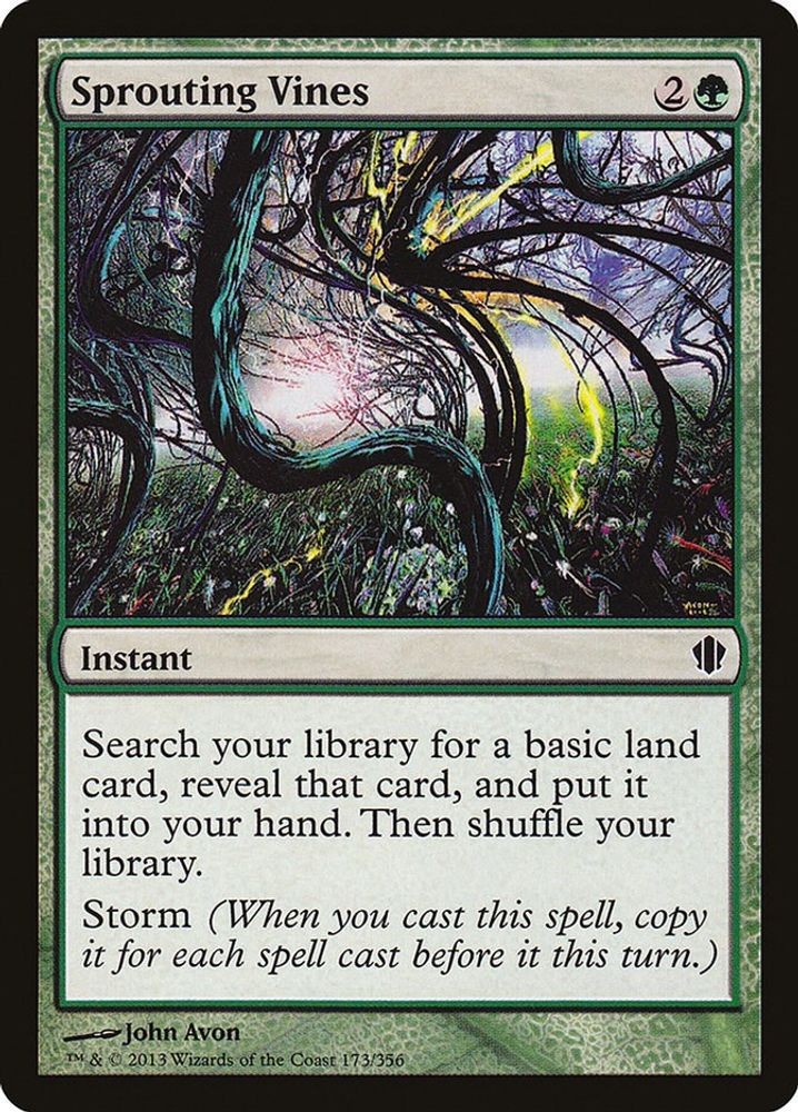 2013 Magic: The Gathering: C13 - Sprouting Vines (#173, C, Lightly Played)