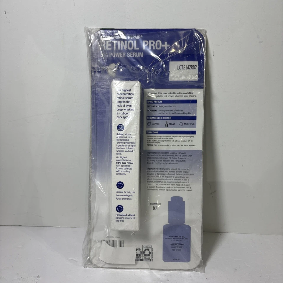 SÉRUM SELADO Neutrogena Rapid Wrinkle Repair Retinol 0,5% 2 frascos 1 oz cada - Imagem 4 de 4