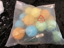 PASTEL PLASTIC LIGHTS Set Of 16 Transformer, Cord  Lights NEW IN BAG