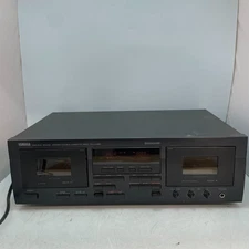 Yamaha KX-W492 Dual Cassette Deck TESTED POWERS ON FOR PARTS/REPAIR