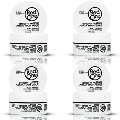 4X RedOne White Aqua Hair Gel Wax 150ml (5.07 fl oz) | Edge Control & Braid Gel