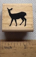 SILHOUETTE SHADOW WILD ANIMAL DEER WALKING Stampscapes RUBBER STAMPS