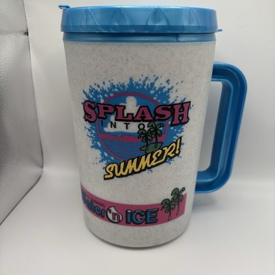 Vintage 80 s Aladdin Splash Into Summer Water'n Ice 32 oz Plastic Travel Mug 