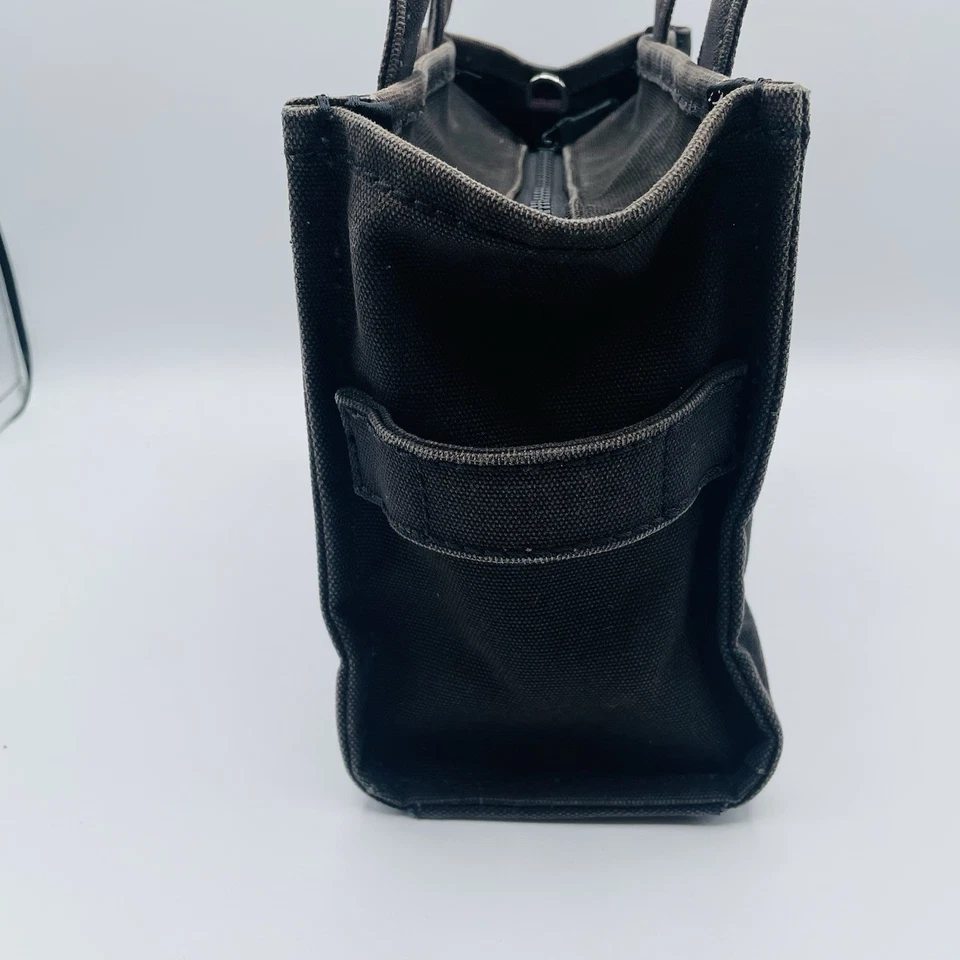 GUC-MARC JACOBS The Canvas Bolso de Mano Pequeño Negro *SIN CORREA* Diseñador Elegante 10” Cremallera Foto 2 de 4