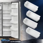 4 Packs White Shelf Bin Compatible with Kenmore Whirlpool Refrigerator