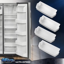 4 Packs White Shelf Bin Compatible with Kenmore Whirlpool Refrigerator