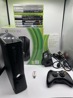 Xbox 360 S Konsole Schwarz, inkl. Zubehörpaket & Spielen