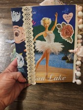 Handmade Little Golden Book Barbie Swan Lake Junk Journal