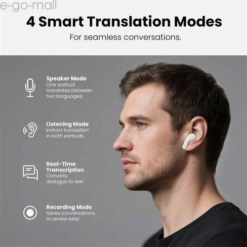AI Language Translator Earbuds Real-Time with APP 143 Languages Headphones - Picture 9 of 10