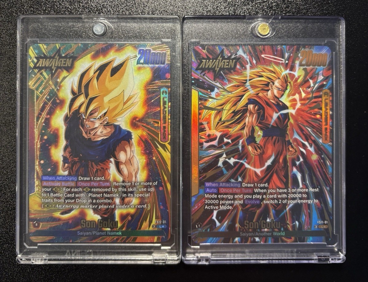 2x Son Goku - FS11-01 / FS12-01 Leader Gold Alt Art - Dragon Ball