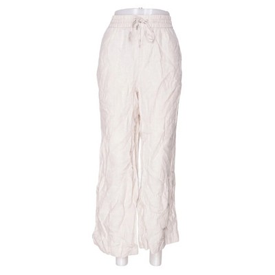 H&M, Palazzohose, Größe: M, Beige, Leinen/Baumwolle, Einfarbig, Damen #vCL