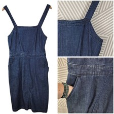Universal Thread Denim Overall Sheath Dress size 6 jean Grunge alt Dark Wash