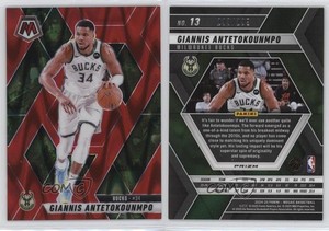 2024-25 Panini Mosaic Red Seismic Mosaic Prizm /299 Giannis Antetokounmpo #13