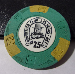 BINION'S HORSESHOE CLUB CASINO $25 hotel gaming casino poker chip Las Vegas